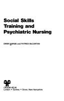 Cover for Social skills training and psychiatric nursing