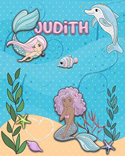 Cover for Handwriting Practice 120 Page Mermaid Pals Book Judith