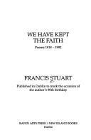 Cover for We have kept the faith