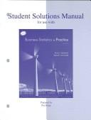 Cover for Student Solutions Manual to accompany Business Statistics in Practice