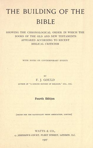 Cover for The building of the Bible