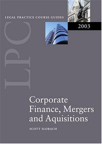Cover for Corporate finance, mergers & acquisitions