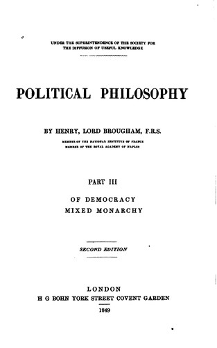 Cover for Political Philosophy