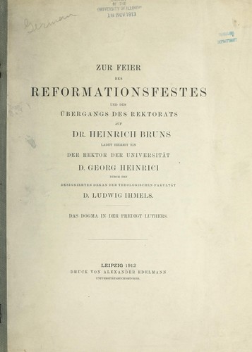Cover for Das Dogma in der Predigt Luthers