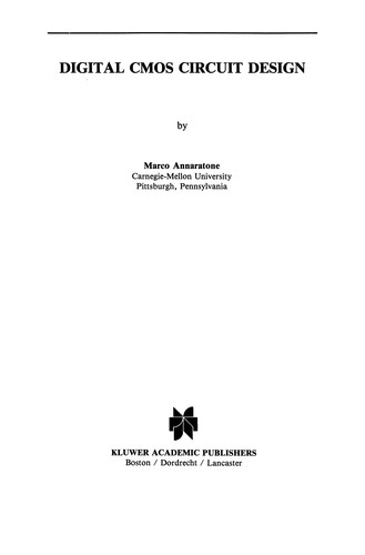 Cover for Digital CMOS Circuit Design
