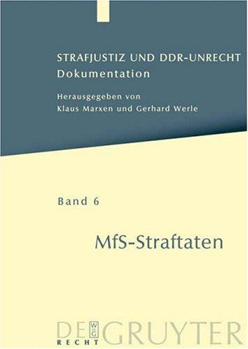 Cover for Strafjustiz und DDR-UnrechtDokumentation: Band 6