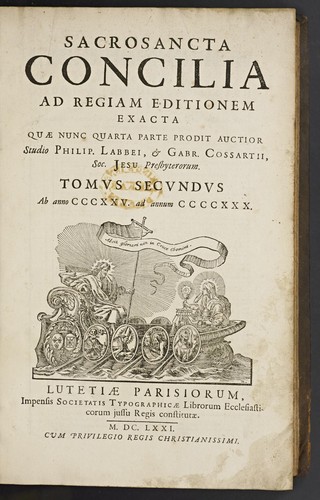 Cover for Sacrosancta concilia ad regiam editionem exacta quae nunc quarta parte prodit auctior