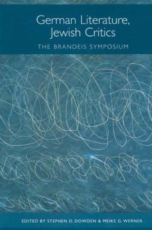 Cover for German Literature, Jewish Critics
