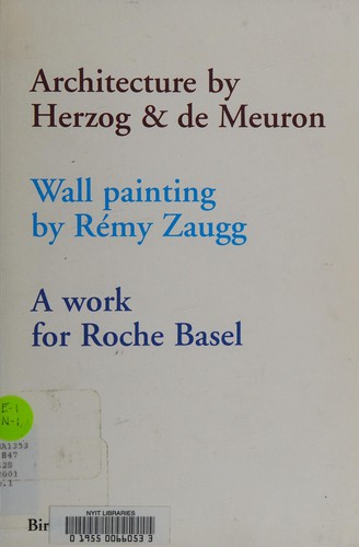 Cover for Architecture by Herzog & de Meuron, wall painting by Rémy Zaugg