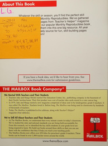 Cover for Big Book of Monthly Reproducibles
