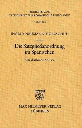 Cover for Die Satzgliedanordnung im Spanischen