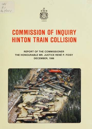 Cover for Commission of Inquiry Hinton Train Collision