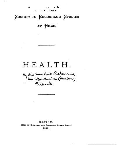 Cover for Health