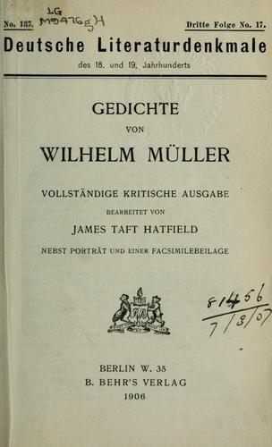 Cover for Gedichte