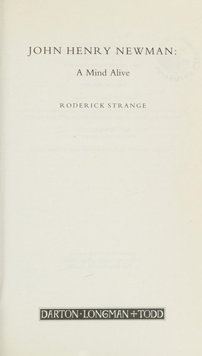 Cover for John Henry Newman