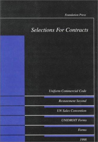 Cover for Selections for contracts