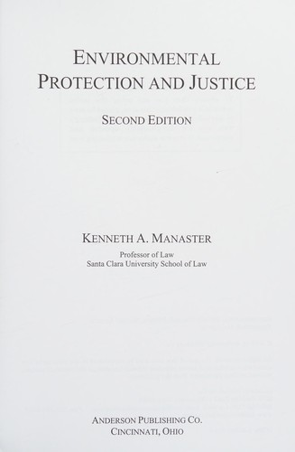 Cover for Environmental Protection and Justice