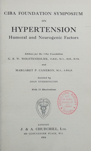 Cover for Hypertension