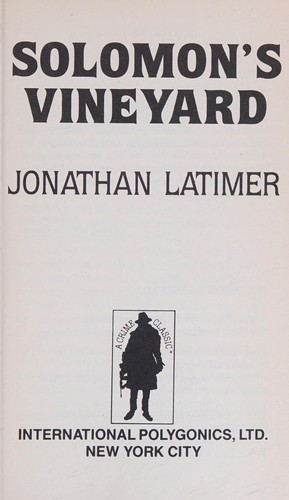 Cover for Solomon's vineyard