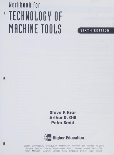 Cover for Student Workbook to accompany Technology Of Machine Tools