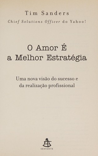 Cover for O amor é a melhor estratégia