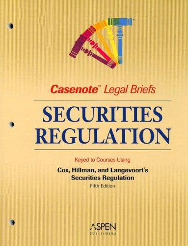 Cover for Securities Regulation