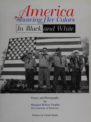 Cover for America showing her colors in black and white