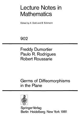 Cover for Germs of diffeomorphisms in the plane