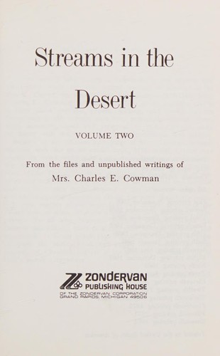Cover for Streams in the Desert, Volume Two