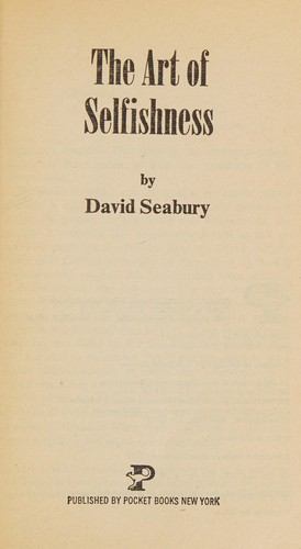 Cover for The Art of Selfishness