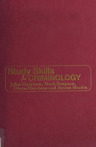 Cover for Study Skills for Criminology (Essential Study Skills)