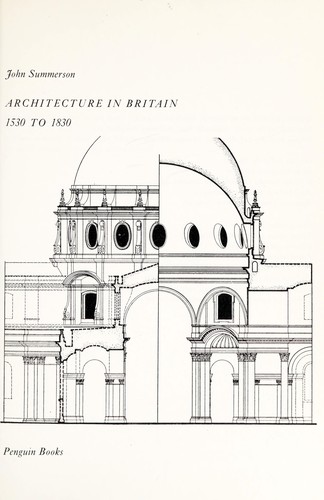 Cover for Architecture in Britain, 1530-1830
