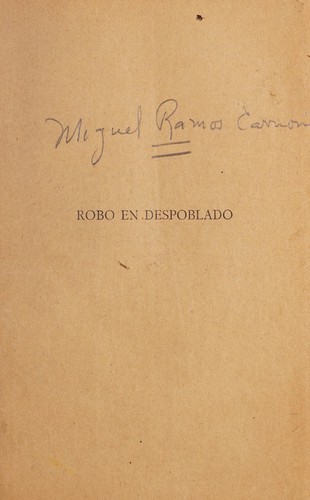 Cover for Robo en despoblado