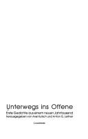 Cover for Unterwegs ins Offene