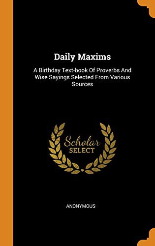 Cover for Daily Maxims