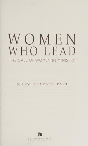 Cover for Women who lead
