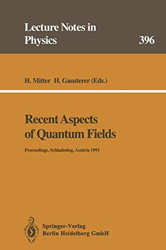 Cover for Recent Aspects of Quantum Fields