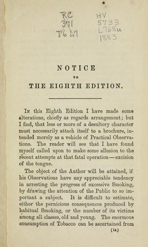 Cover for use and abuse of tobacco
