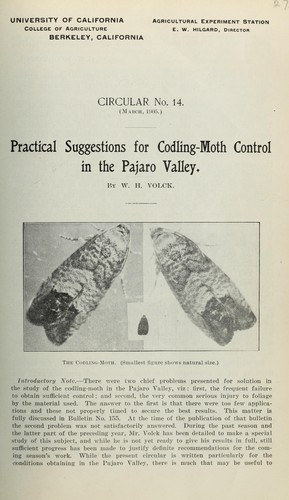 Cover for Practical suggestions for codling-moth control in the Pajaro Valley