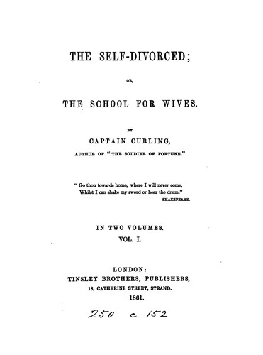 Cover for The self-divorced; or, The school for wives