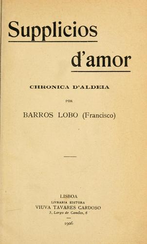 Cover for Supplicios d'amor