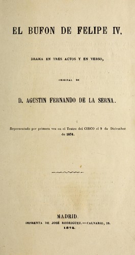Cover for El bufón de Felipe IV