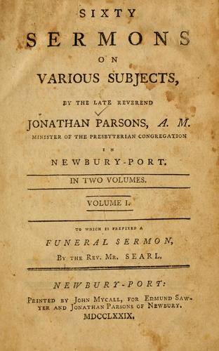 Cover for Sermons on various subjects