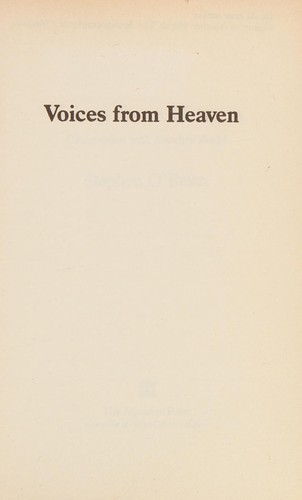 Cover for Voices From Heaven Communion With Anothe