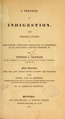 Cover for A treatise on indigestion.