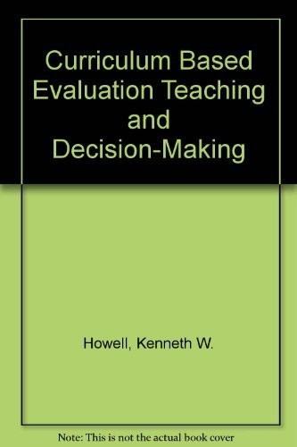 Cover for Study Guide for Howell, Fox, and Moorehead's Curriculum Based Evaluation Teaching and Decision-Making