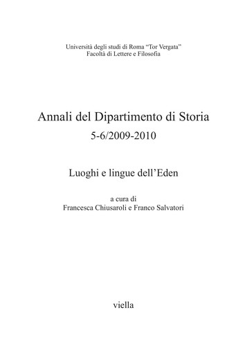 Cover for Luoghi e lingue dell'Eden