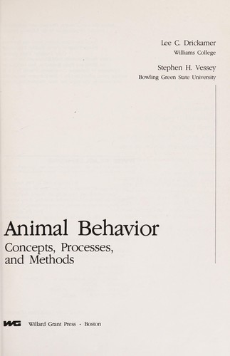 Cover for Animal behavior, concepts, processes, and methods