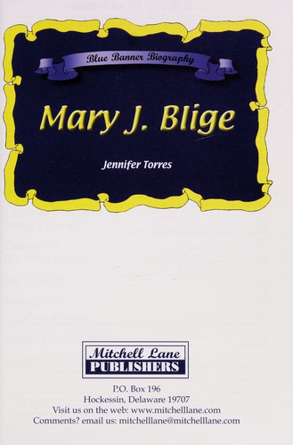 Cover for Mary J. Blige
