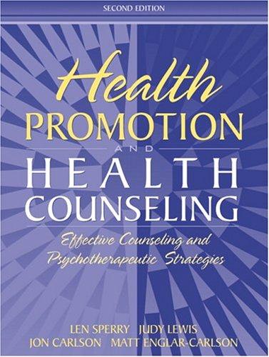 Cover for Health Promotion and Health Counseling